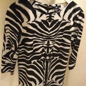 H&M Zebra print 3/4 sleeve Dress